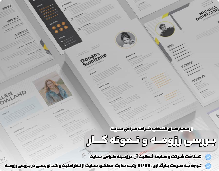 بررسی رزومه شرکت طراحی سایت