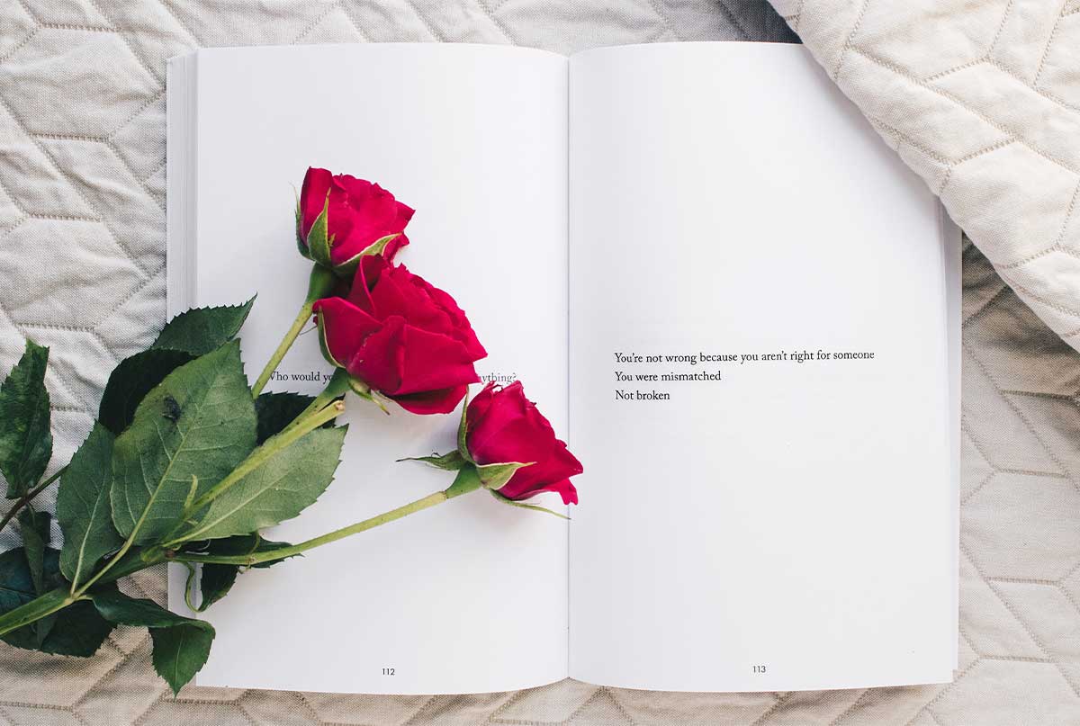 کتاب و گل رز
