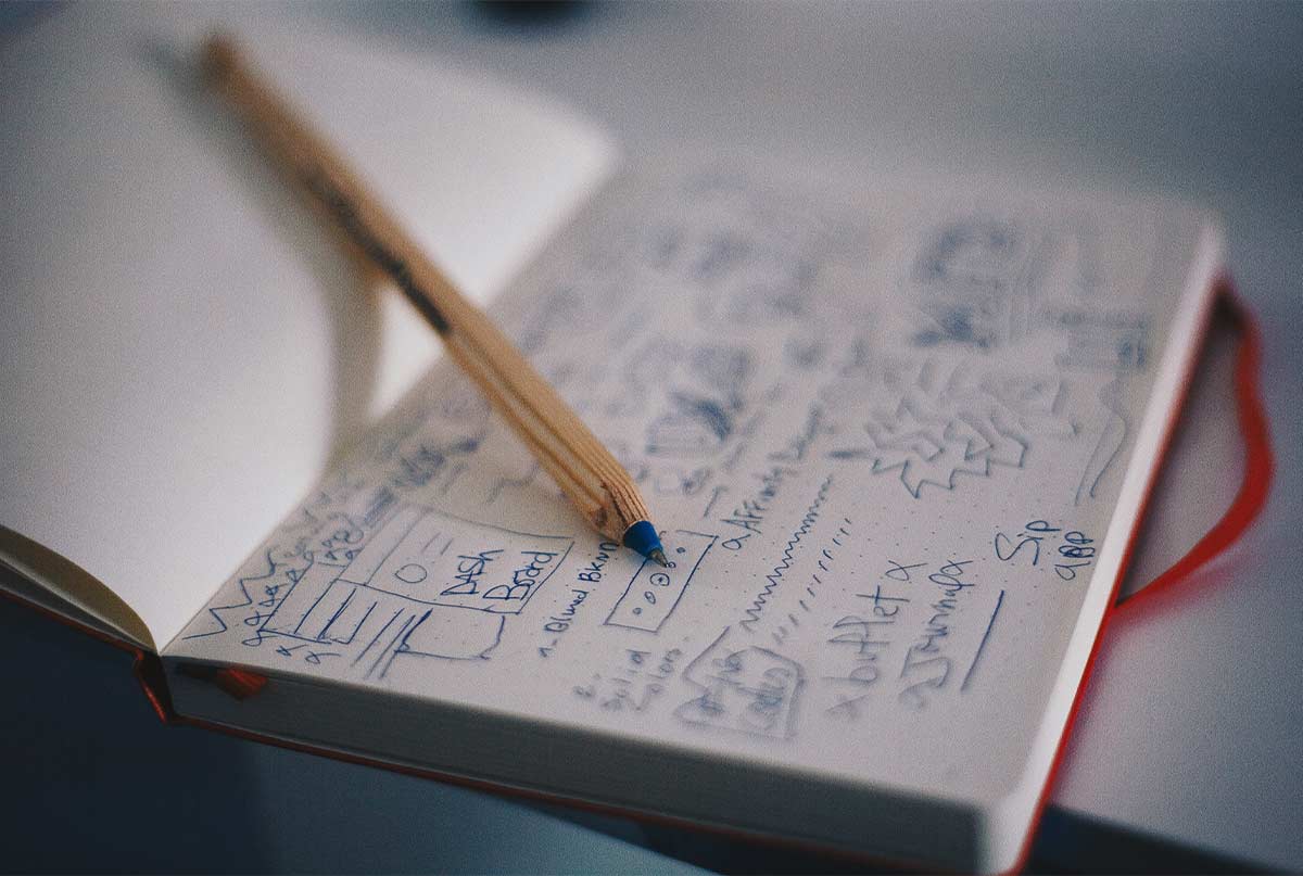 دفتر یادداشت و مداد